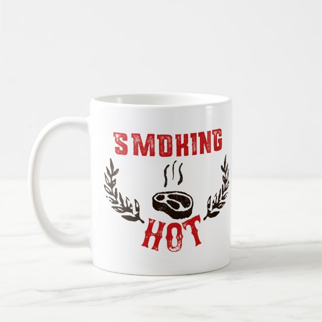 BBQ, Smoke & Grill- Smoking Hot Coffee Mug (Left)