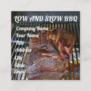 BBQ Smoked Meats Catering Square Business Card