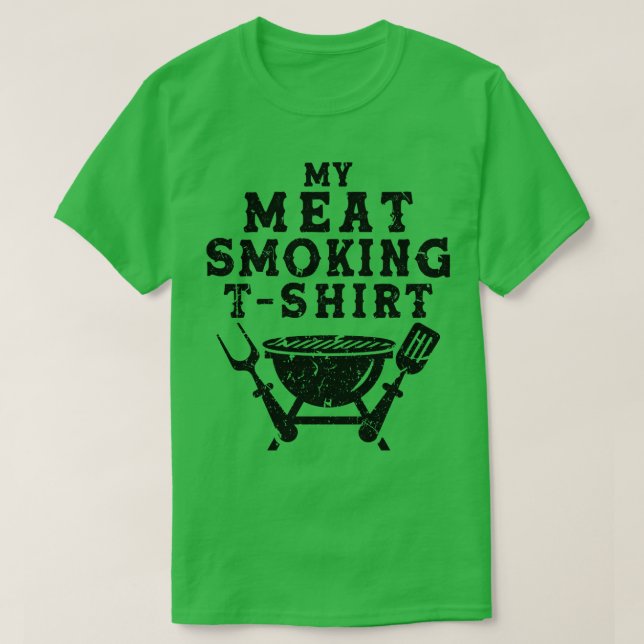 BBQ Smoker Grilling Barbecue T-Shirt (Design Front)