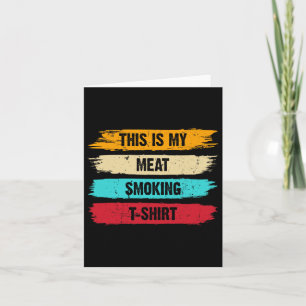 Bbq Smoker Themed Retro - Vintage My Meat Smoking Card
