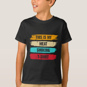 Bbq Smoker Themed Retro - Vintage My Meat Smoking T-Shirt