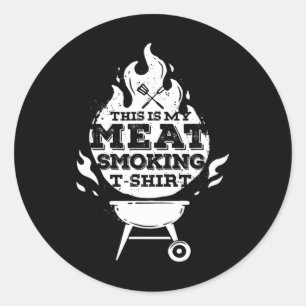 Bbq Smoker Vintage This Is My Meat Smoking Classic Round Sticker