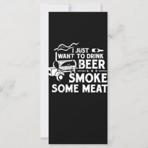 BBQ Smoking Pitmaster Gift Drink Beer Smoke Meat