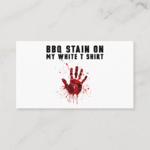 Bbq Stain On My White Business Card