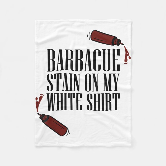 BBQ Stain on my White  Fleece Blanket (Front)