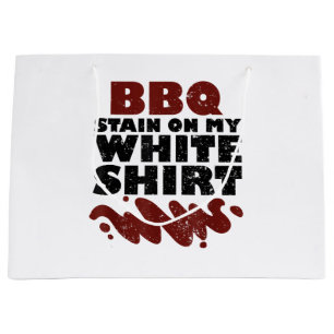 BBQ Stain on my White Large Gift Bag