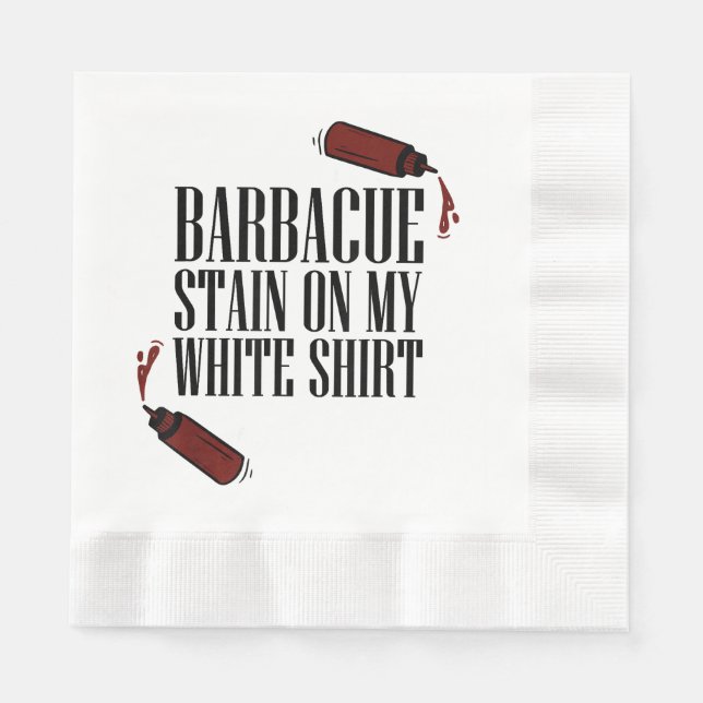 BBQ Stain on my White  Napkin (Front)