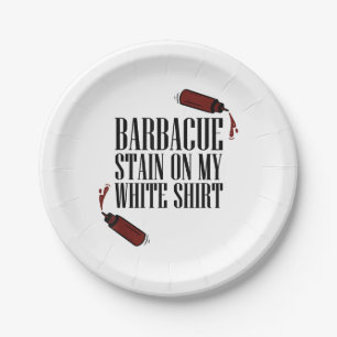 BBQ Stain on my White  Paper Plate