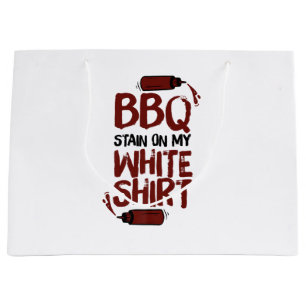 BBQ Stain on my White Premium Large Gift Bag