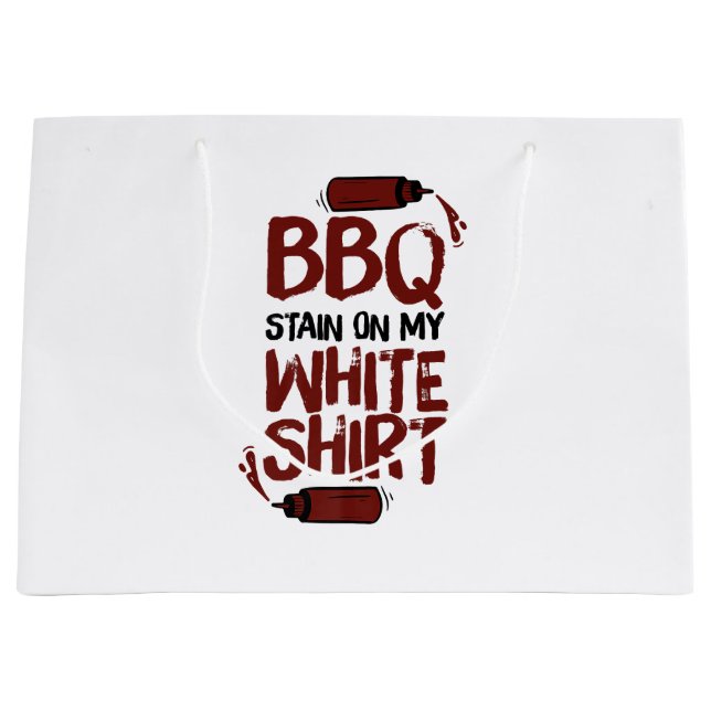 BBQ Stain on my White Premium  Large Gift Bag (Front)