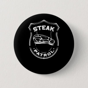 Bbq Steak Patrol 6 Cm Round Badge