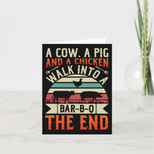 Bbq Summer Grillin Cow Pig Chicken For Men Graphic Card