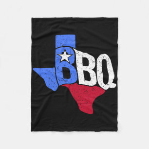 Bbq Texas State Flag And Byrbecue Map  Fleece Blanket