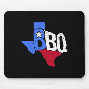 Bbq Texas State Flag And Byrbecue Map Mouse Pad