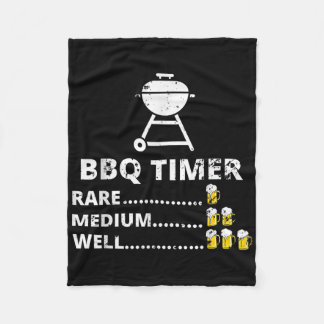 Bbq Timer Barbecue Funny Grill Grilling Gift  Fleece Blanket