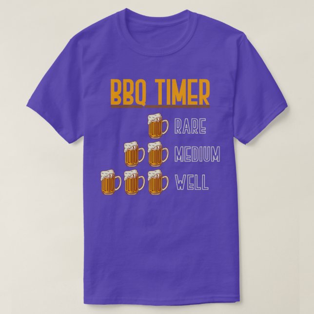 BBQ Timer Beer T-Shirt (Design Front)