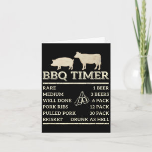 Bbq timer for dad father's day birthday party fun card