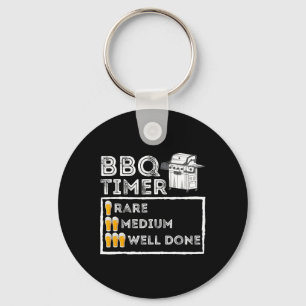 Bbq Timer - Funny Bbq Smoker Byrbecue Grilling Key Ring