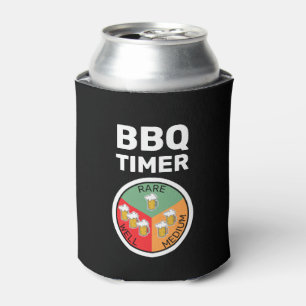 BBQ Timer Rare Medium Well Beer Can Cooler