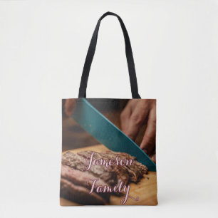 BBQ Tote Bag Family Cooked Meat Food