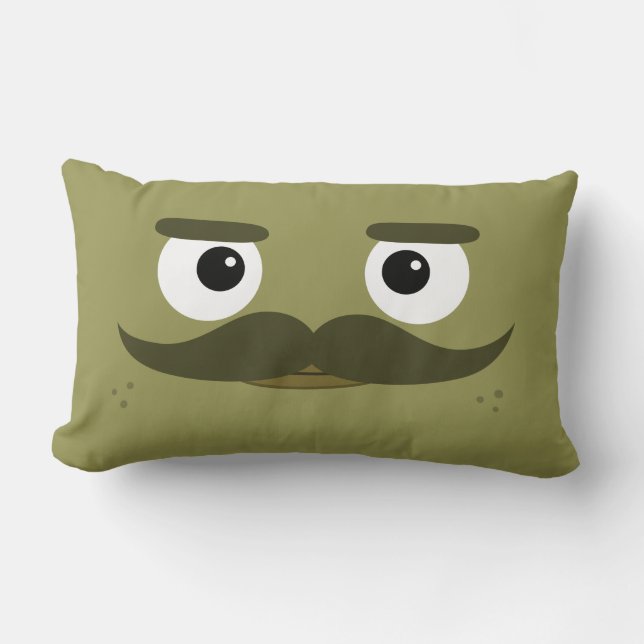 BBSS Moustachios #1 Pillow (21"x13") (Front)