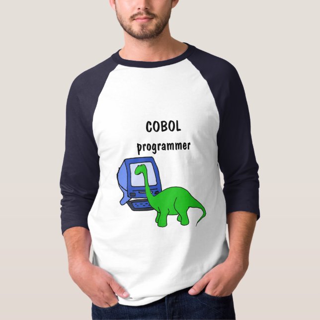 BC- COBOL Programmer Dinosaur Shirt (Front)