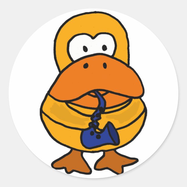 BC- Duck Playing the Saxophone Sticker (Front)