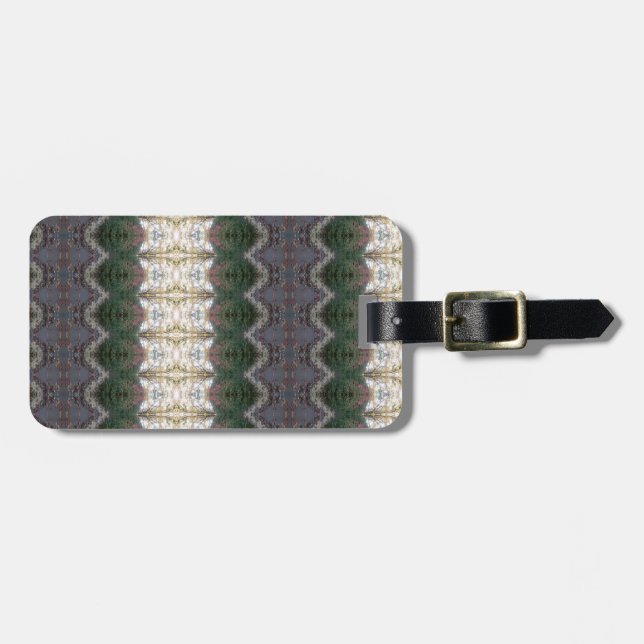 BC Fall Trees Ikat 9  Luggage Tag (Front Horizontal)