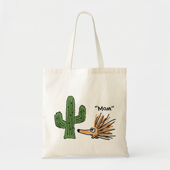 BC- Funny  Porcupine and Cactus Bag (Front)