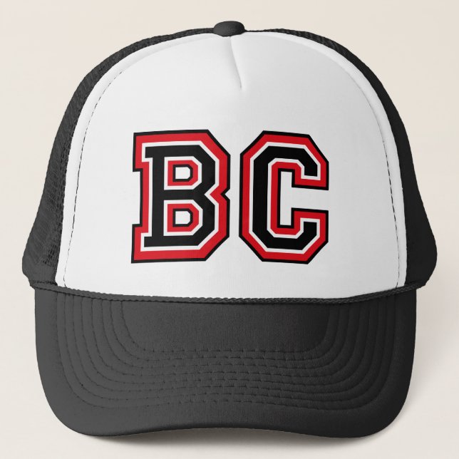 'BC' Monogram Trucker Hat (Front)