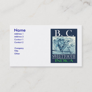 BC SWEETTOOTH INDICA BUSINESS CARD