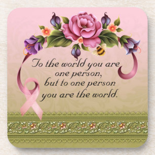 BCA Plastic coasters/cork back - set of 6 Coaster