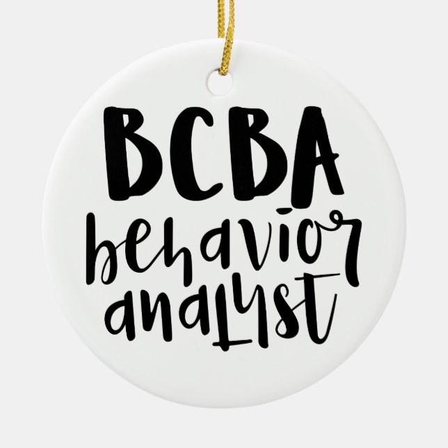 BCBA, BCBA gift, behaviour analyst, Ceramic Tree Decoration (Front)