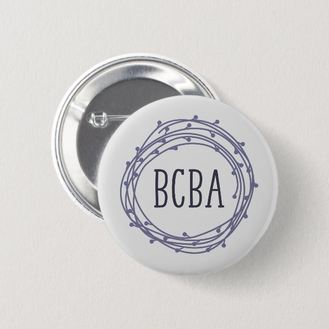 BCBA, Behaviour Analyst, BCBA 6 Cm Round Badge (Front & Back)
