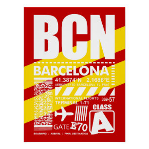 BCN Barcelona Airport Poster