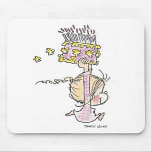 BD-001 Birthday Girl Running Mouse Pad
