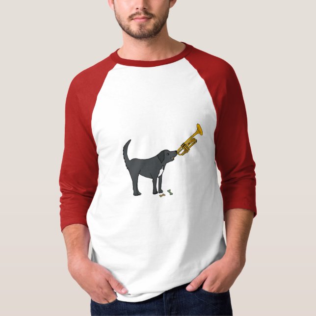 BD- Funny Dog Playing the Trumpet Shirt (Front)