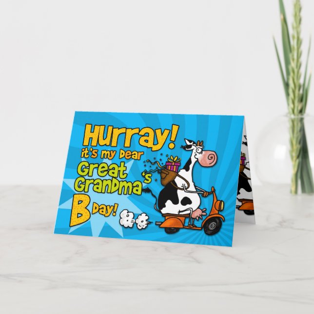 bd scooter cow - great grandma card (Front)