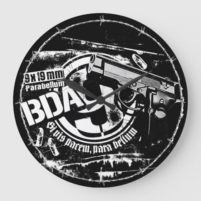 BDA 9 Large Clock Acrylic Wall Clock (Front)
