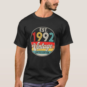 Bday 30 Year Old Vintage 1992 Limited Edition 30th T-Shirt
