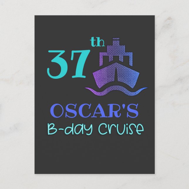 Bday Cruise Birthday Party Group Matching  Postcard (Front)
