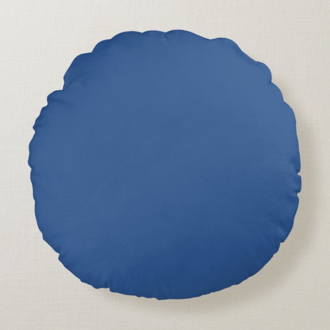 B'dazzled blue (solid colour)  Round Cushion (Front)