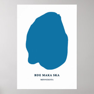 Bde Maka Ska - Minneapolis Vintage Map Poster