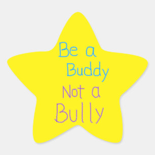 Be A Buddy Not A Bully Star Sticker Sheet