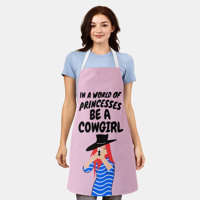 BE A COWGIRL LADIES KITCHEN APRON (Worn)