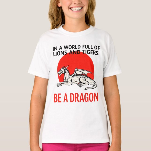 Be a Dragon - Unique Fantasy design T-Shirt (Front)