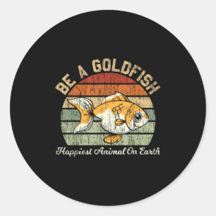 Be A Goldfish For A Soccer Motivational Quote  Classic Round Sticker