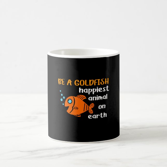 Be A Goldfish Funny Soccer Motivation Quote Happy  Coffee Mug (Center)