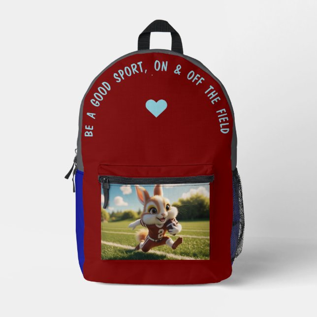 Be A Good Sport… Printed Backpack (Front)
