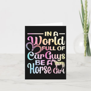 Be A Horse Girl Horseback Riding Rider Equestrian Card